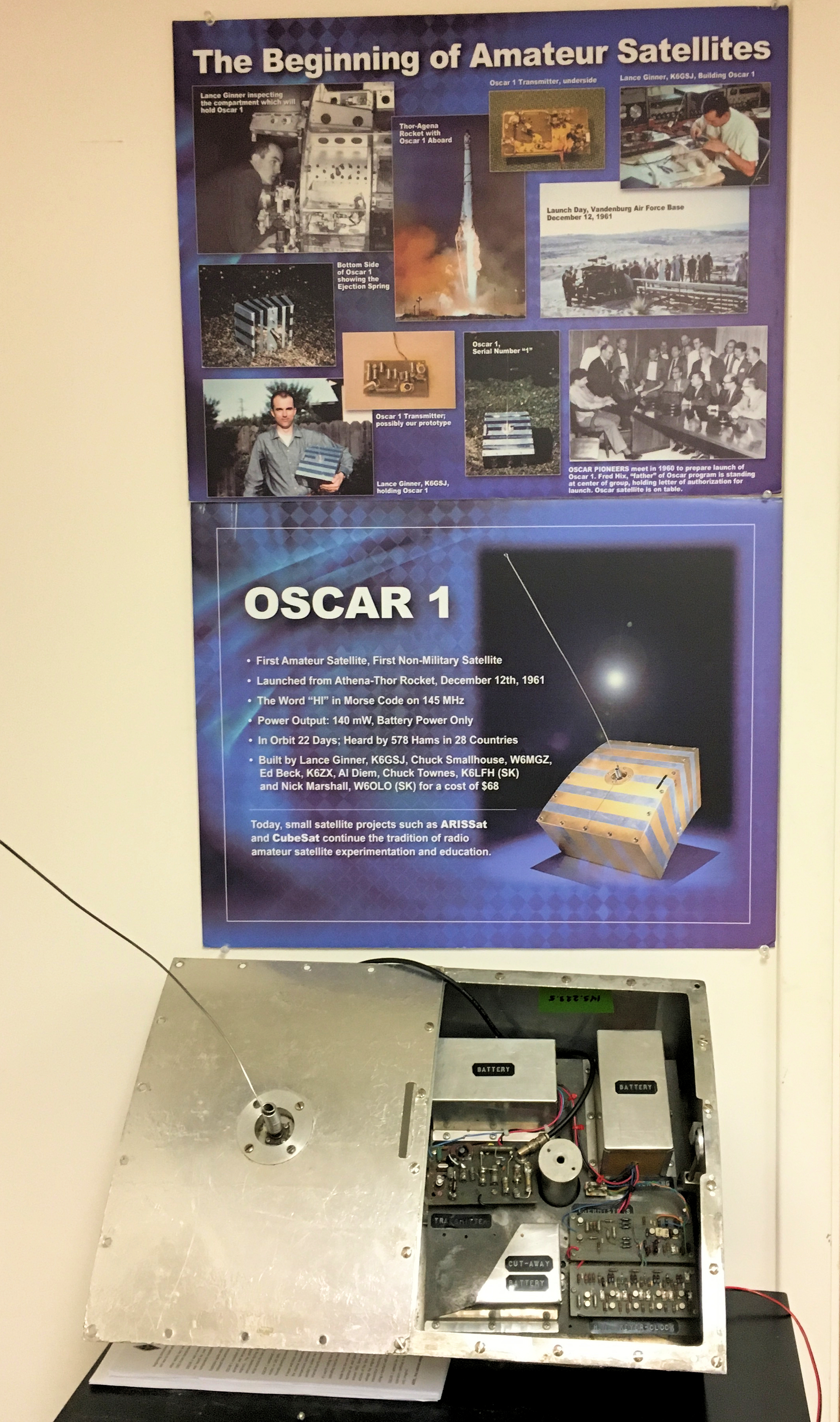 First Ham Satellite — OSCAR 1 — will Join AMSATs 50th Anniversary Celebration at Dayton