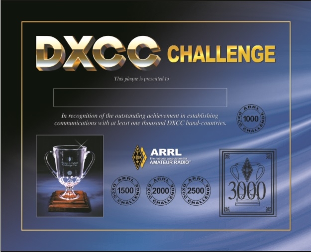 ARRL Contesting & DXCC DXCC Challenge Plaque
