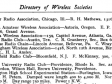1920 Directory of Wireless Societies
