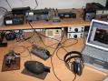 VE3WMB SKN 2008 station: TT Argonaut V @ 5W; Swedish Army Straight Key, Eddystone Bug, Vibroplex Blue Racer Std (1958).
