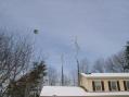 The 5.7G system is on the portable tower (left).
The rest are trying to get signal over the trees