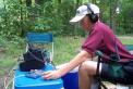 David (KC8WGA) making another contact