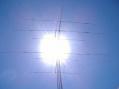 Do you can see the "burning balun" in the middle of the 6 element yagi antenna, about 60 feet above the ground.
Hot Contest Antenna by DJ1AA, Germany..
