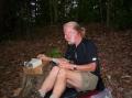 K1YPP near Damascus, VA on Sunday morning of the contest. Homebrew 1.25W/DC receiver and 1/4 wave wire antenna operating from the Appalachian Trail.
