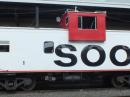 The Soo Line caboose was a tall car, which made it a good choice for the HF dipole we strung along its roof.