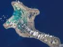 Satellite photo of Christmas Island.