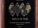 Ham of the year plaque
