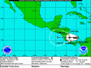 The projected path of Tropical Storm Otto as of 2100 UTC on November 21. [NOAA graphic]