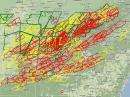 This map shows all the tornado (red), severe thunderstorm (yellow) and flood (green) warnings issued on April 27. [Map courtesy of the National Weather Service office in Kansas City/Pleasant Hill, Missouri]