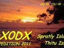 The DX0DX DXpedition will be on the air from the Spratly Islands January 6-February 1, 2011.