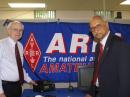 Amateur Radio Society of India President and IARU Region 3 Director Gopal Madhavan, VU2GMN, visited ARRL Headquarters prior to attending the Dayton Hamvention. Here, he discusses emergency communications and the ARRL Ham Aid program with ARRL Chief Executive Officer David Sumner, K1ZZ. [S. Khrystyne Keane, K1SFA, Photo]