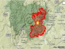 The Las Conches Fire in New Mexico has been burning for a month. As of July 26, it has burned more than 157,000 acres and is 90 percent contained. [Map courtesy of the US Forest Service]