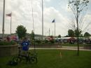 Chris, W4ALF, mounted a mobile antenna rig to his bicycle to make CW and voice contacts on the go at Hamvention.
