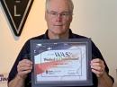 Frank Potts, NC1I, of Southwick, Massachusetts, visited ARRL headquarters in September, receiving his #4 1296 MHz WAS Award certificate.
