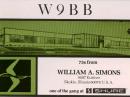 A W9BB QSL card from the time Bill Simons developed microphones at Shure Microphones and Electronic Components in Evanston, Illinois.