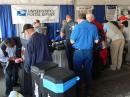 As Hamvention neared its close, one of the most popular exhibits was the US Post Office shipping booth!