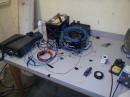 The workbench where I built the 40 meter dipole. It's a work in progress. [Billy Valliant, KF5IVN, photo] 