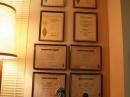 Some of the contest certificates at W0EEE.