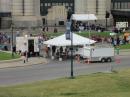 The Field Day site in the middle of it all.  [Sterling Coffey, N0SSC, Photo]