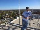 Posing on the penthouse, 120 feet above Missouri S&T.  