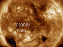 Solar wind flowing from this emerging coronal hole should reach Earth on November 20th. [Photo courtesy of NASA SDO/AIA]