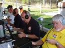 N9N on the air from the Submarine Force Museum and Historic Ship Nautilus, Groton, Connecticut. From left: George Carbonell, N1RMF, and Alan Lisitano, W1LOZ, at 40 meter station; Chuck Motes, K1DFS, and Don Keith, N4KC, on 20 meters.