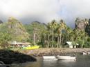 Village and harbor of Hana Vave, island of Fatu Hiva, Marquesas Islands, French Polynesia.[Sémhur/ Gnu Free Documentation License , photo]