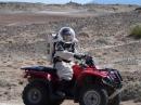 Column editor Andrea Hartlage, KG4IUM, drives an ATV while on an EVA (extravehicular activity) intended to investigate the repeaters range during her crews rotation at the Mars Desert Research Station (MDRS) in the Utah desert. [Sean Blackman, KJ4CRD, Photo]