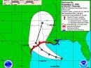 This map, courtesy of the National Weather Service, shows Hurricane Ike's projected path over the next three days.