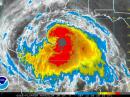 Hurricane Ike, Just before making landfall in Galveston early Saturday morning. [Image courtesy of NOAA]