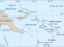 A map of the Solomon Islands.