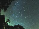 Two Perseid meteors light up the sky in 2007. [Mila Zinkova, Photo]