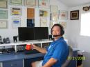 Hard at work during the 2010 NovSS Phone Contest in my new shack....complete with "Clean Sweep" Coffe Mug for good luck!!!!