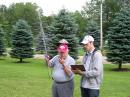 Frank Krizan (KR1ZAN), and Tim Watson (KB1HNZ), make a successful contact via the AO-51 satellite in their final attempt on Sunday