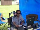 Charlie Shepard, (W1CPS), operates 20 meters during Field Day