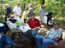 Attendance at the Open House a cookout was tremendous! There was much conversation around the picnic table spanning  from the new Raspberry-PI $35 computer brought for Show n Tell by NV1T, to a million questions about the antenna farm and microwave gear in the shacks. W1FMR snuck off into the VHF shack at the start of the cookout and managed to fire up the K3 on 28 MHz and worked all of North and South America! Between some F2 and copious amount of stateside E skip, he had a ball on CW. At about 3 PM he announced he had to leave, but I found him still in there an hour later still knocking off CW contacts at a rapid clip. I think Jim wants to come back. Maybe I can interest him in 50 MHz or even higher?