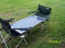 WY7JB's impromptu solar panel rest to allow for pretty much all day sun capturing...if there was to be any.