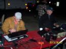 AD7KI working HF, and N7QAX working satellite stations and trying to keep warm. We had brought air conditioners thinking we'd need those. We ended up bringing out the heaters instead.