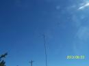 The 6 meter loop and a leg of the G5RV on a bright and sunny Sunday morning.