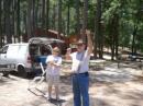 WE4GW sets up the GOTA station and antennas.