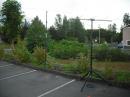 A shot of the rotatable dipole (configured for 6m here) and 4-element 2m Yagi.