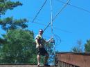 K9MU finishing with antenna install on roof of cabin.