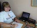 Carol at the KP4MD/P operating position