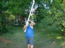 John, KI4KUT and his spud gun. HODARS had spud gun construction sessions. We built 7 guns for club members.