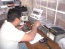Edgar (NP4EG) making the first contacts