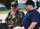 Al, WA3GFM, and Mark, KB3LED, operate the 15-meter station