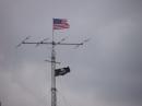 Old Glory flying 75ft high in the breeze 
