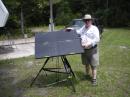 Curtis Besley, KK4RIY setting up solar power for W4CW field day station.