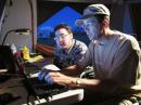 Ian, AB0IM, teaches Jim how to work 31PSK contacts. We played host to several non-hams who plan to join us next year as licensed operators.