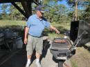 Gary Carroll WØQN working his magic on the grill.